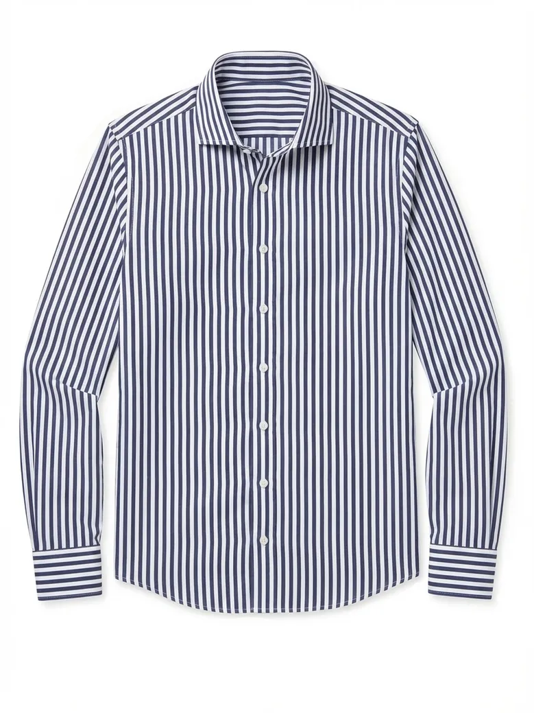 Easy-iron plain white poplin shirt