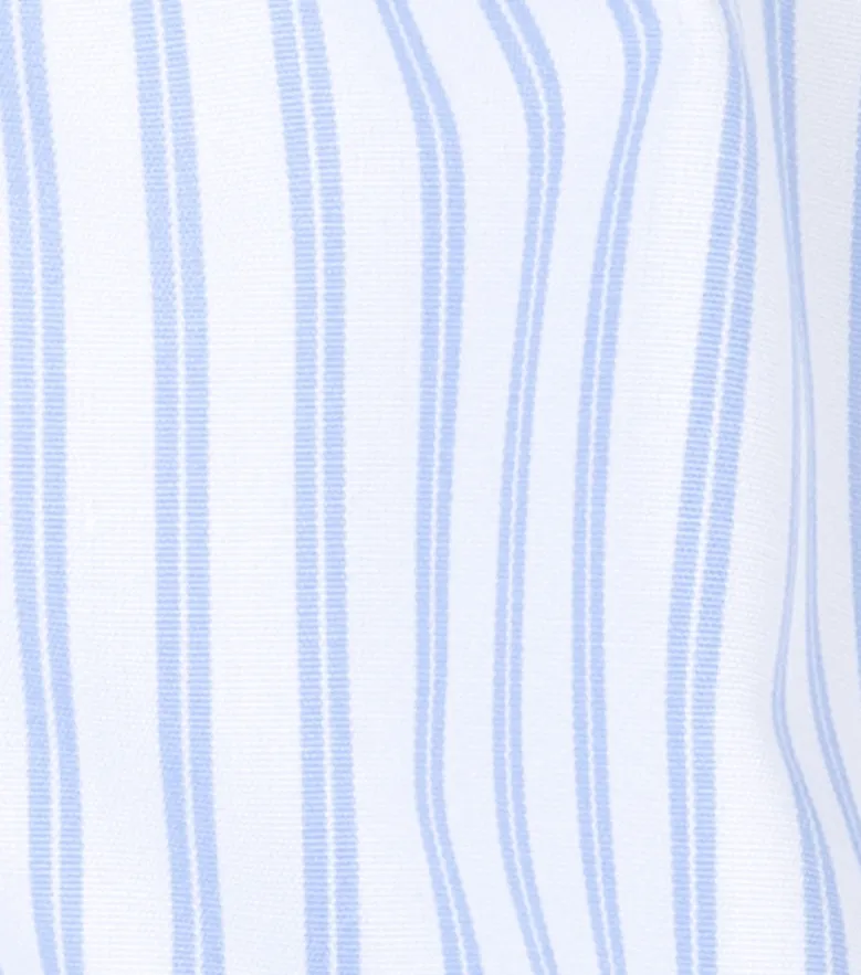 Easy-iron plain white poplin shirt