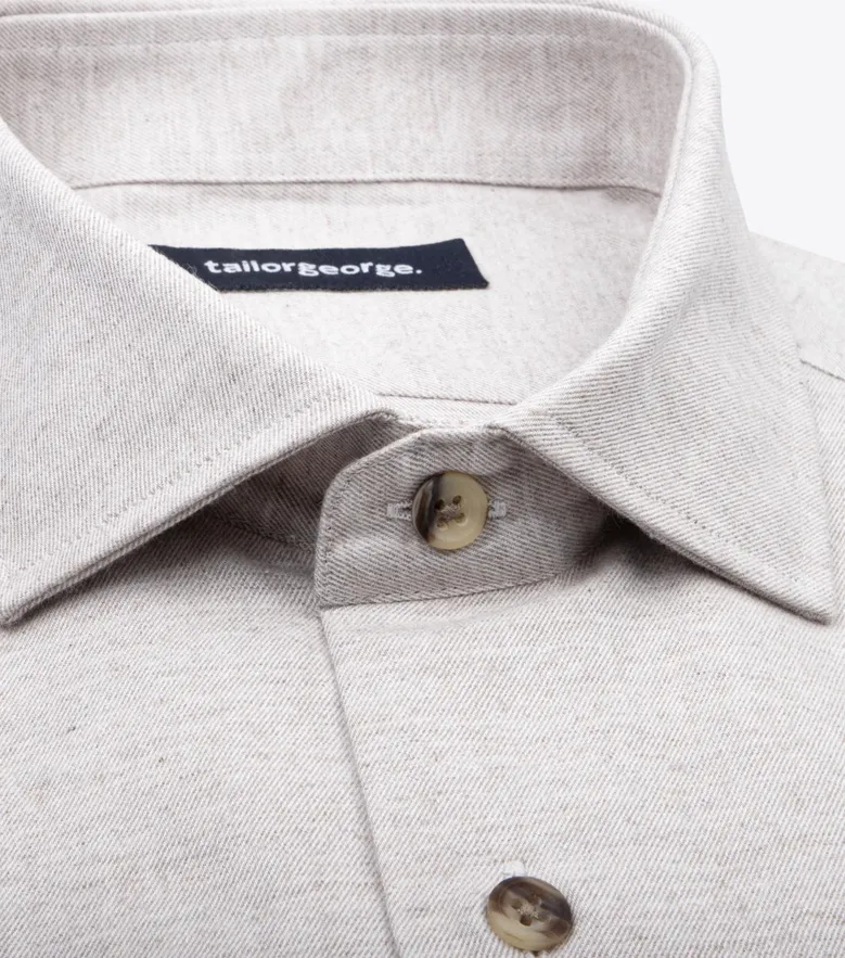 Easy-iron plain white poplin shirt