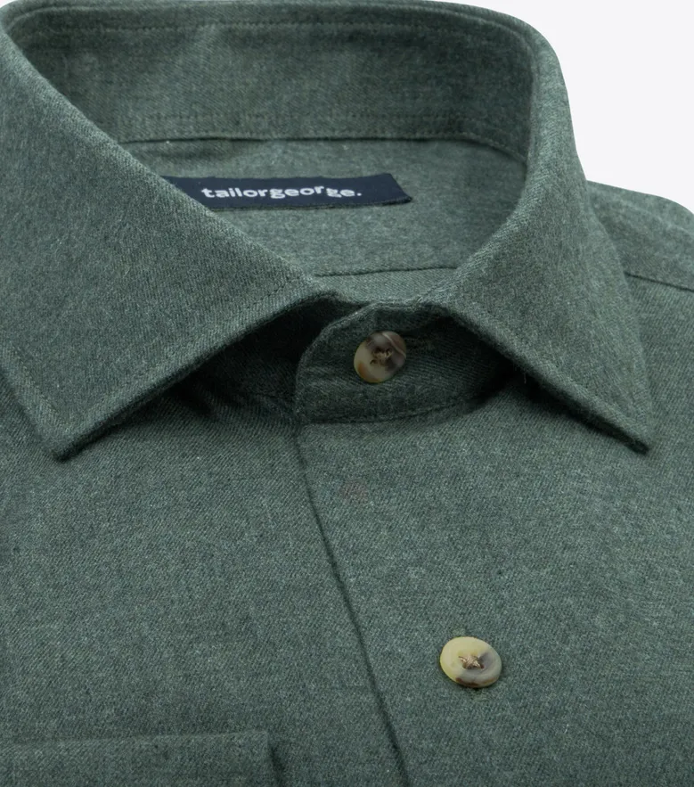 Easy-iron plain white poplin shirt