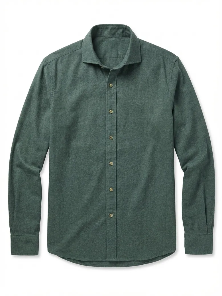 Easy-iron plain white poplin shirt