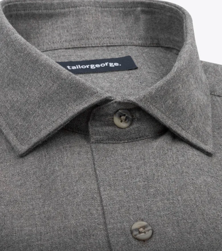 Easy-iron plain white poplin shirt