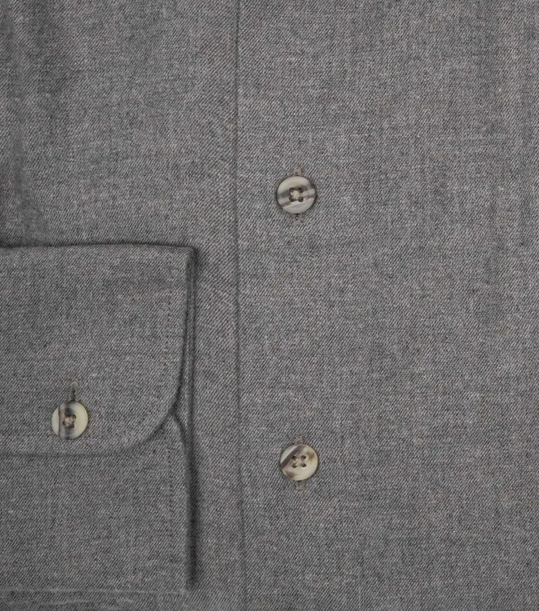 Easy-iron plain white poplin shirt