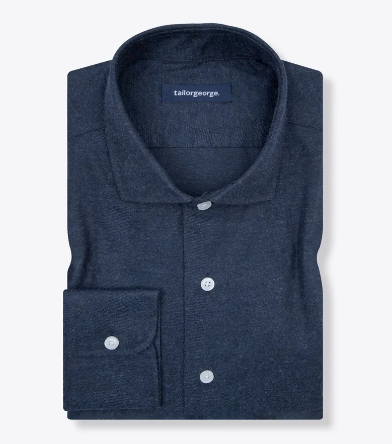 Easy-iron plain white poplin shirt