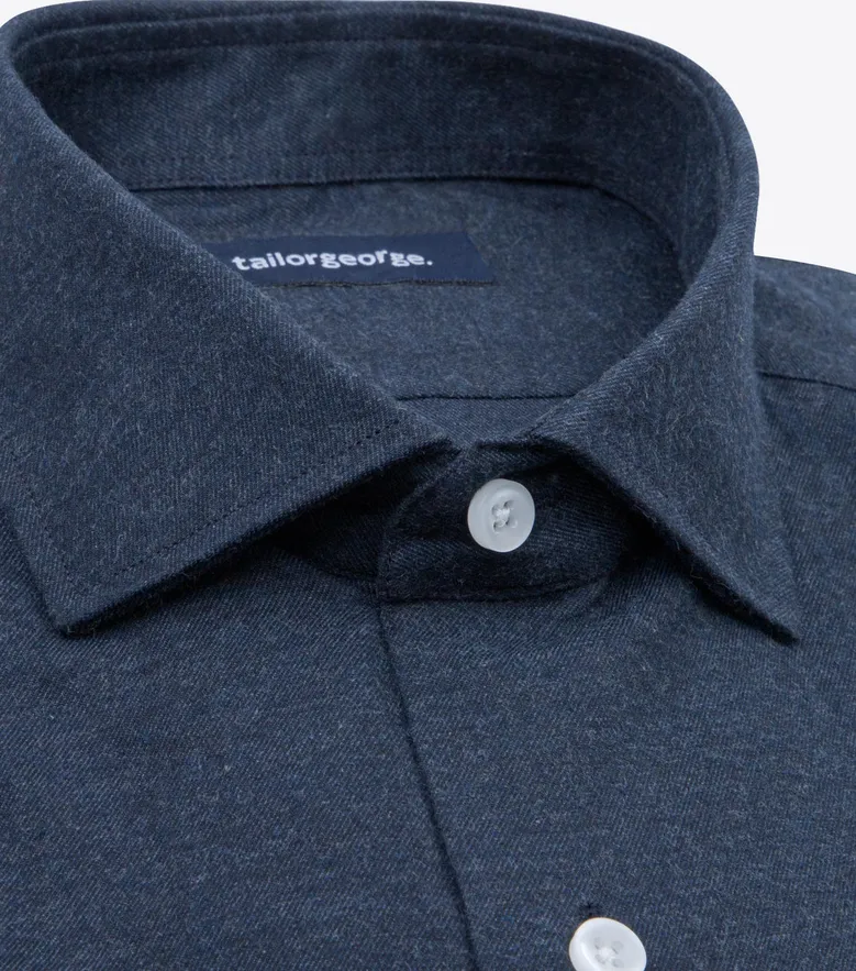 Easy-iron plain white poplin shirt