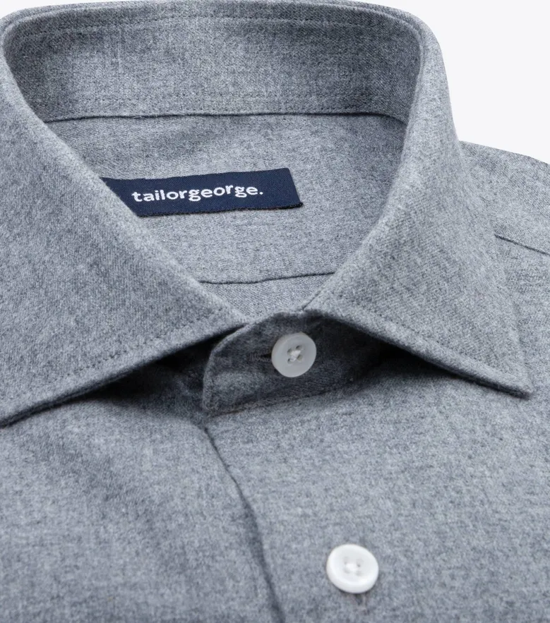 Easy-iron plain white poplin shirt