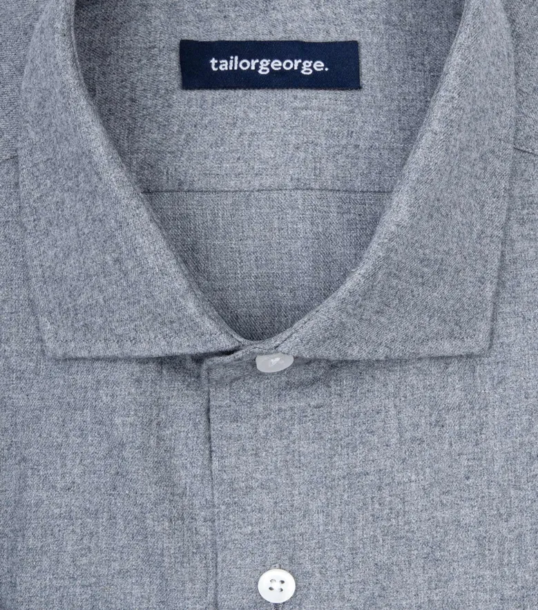 Easy-iron plain white poplin shirt