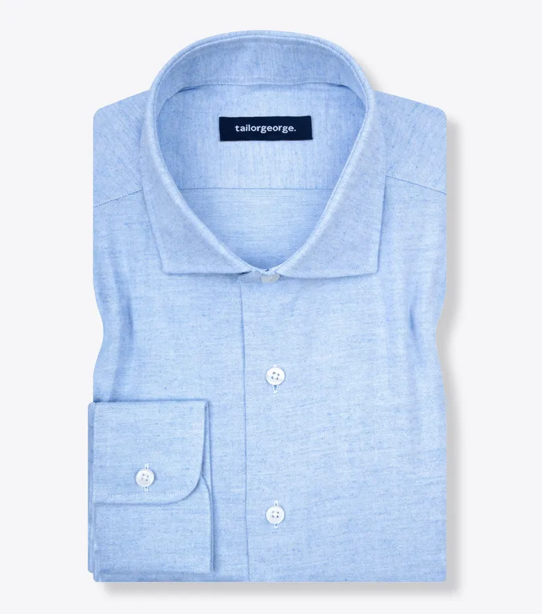 Easy-iron plain white poplin shirt