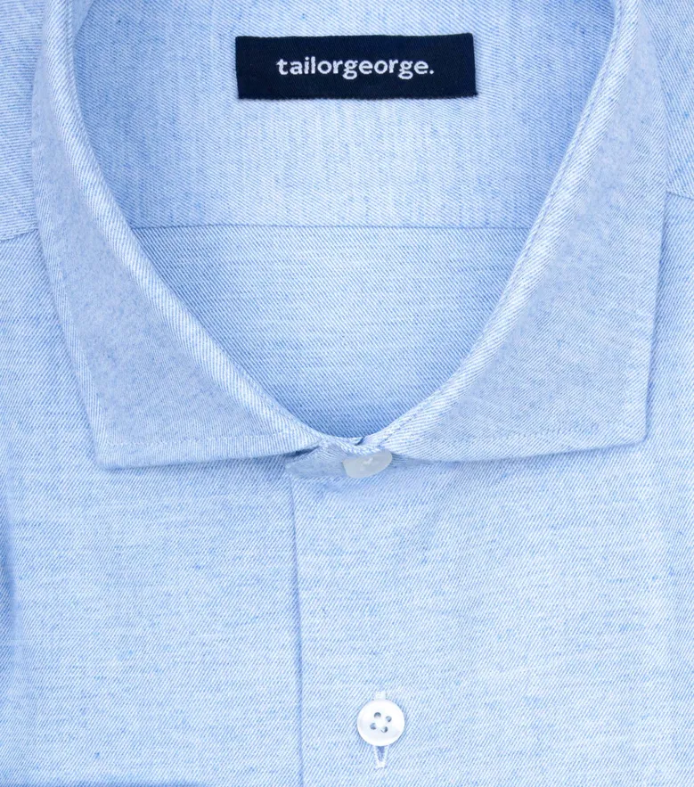 Easy-iron plain white poplin shirt