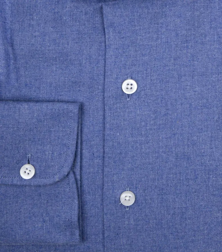 Easy-iron plain white poplin shirt