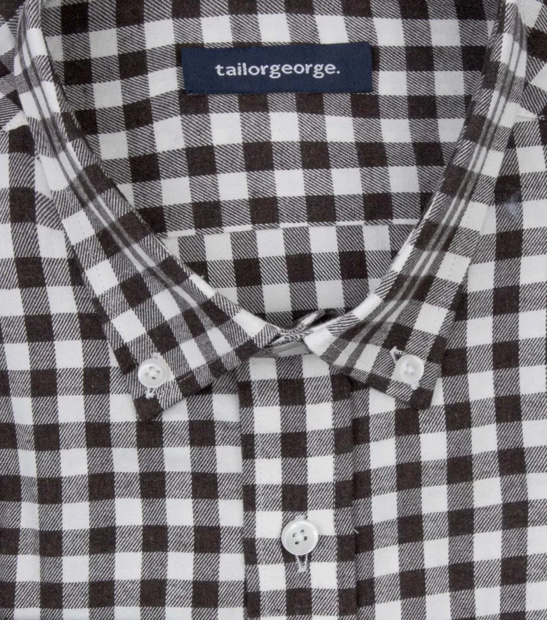 Easy-iron plain white poplin shirt