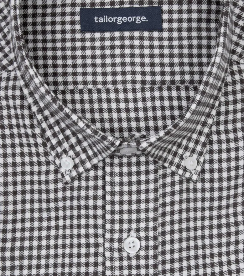 Easy-iron plain white poplin shirt