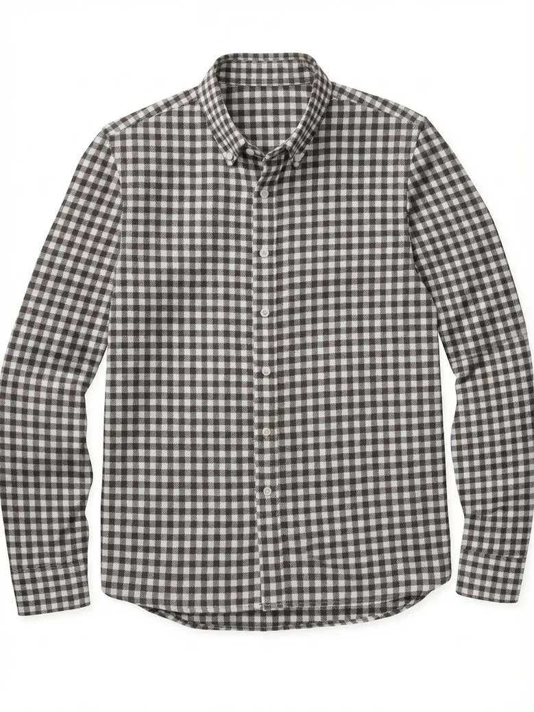 Easy-iron plain white poplin shirt