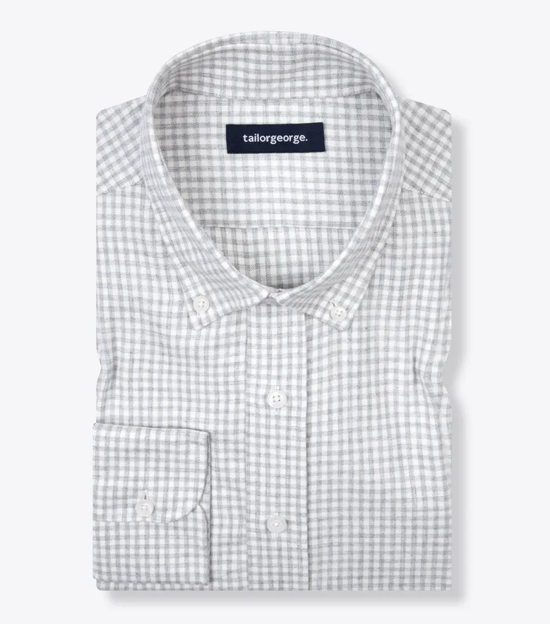 Easy-iron plain white poplin shirt