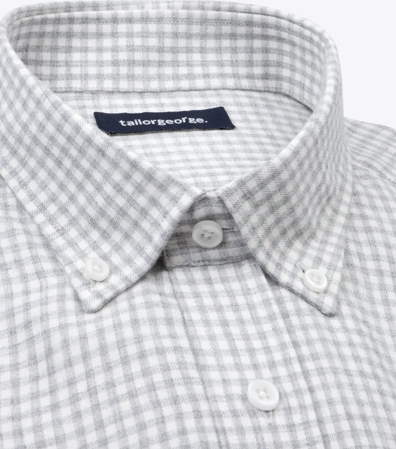 Easy-iron plain white poplin shirt