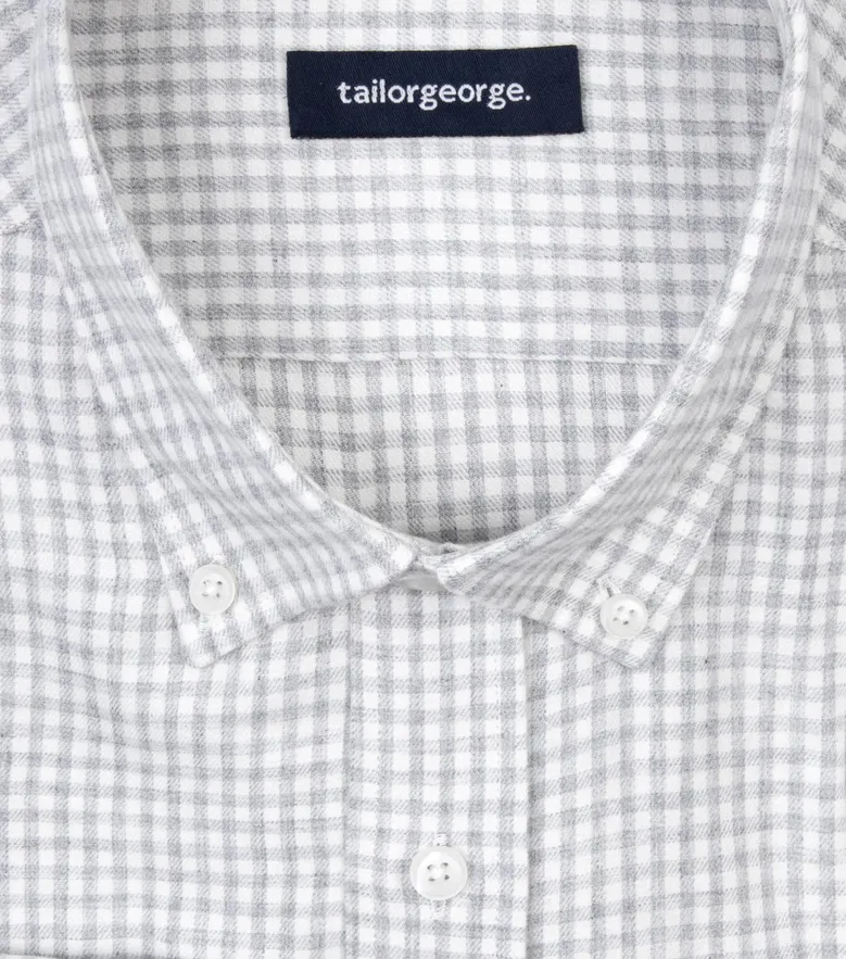 Easy-iron plain white poplin shirt