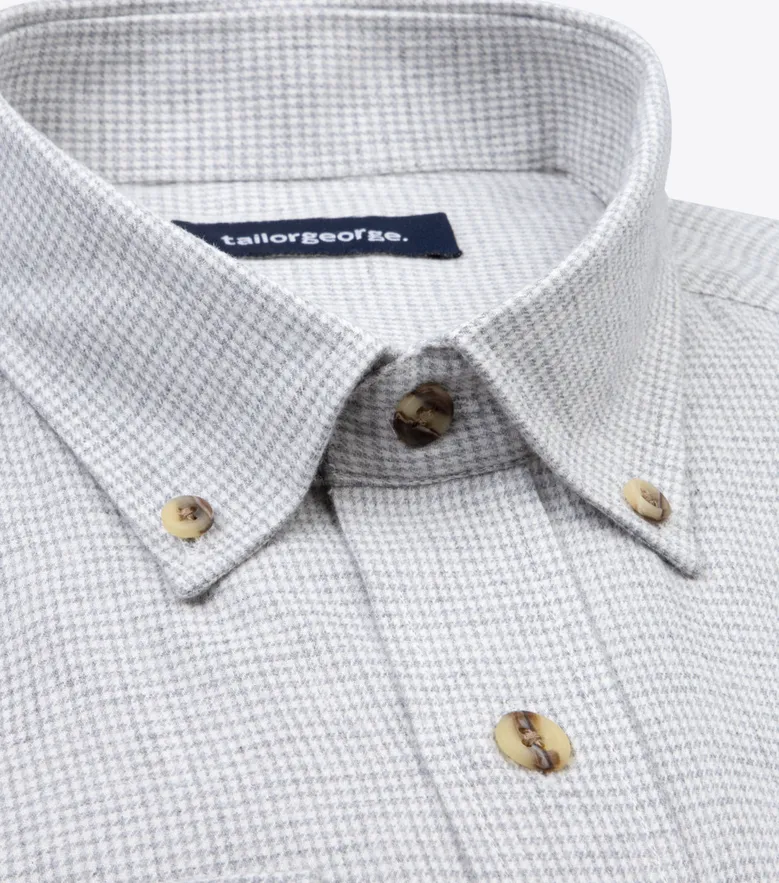 Easy-iron plain white poplin shirt
