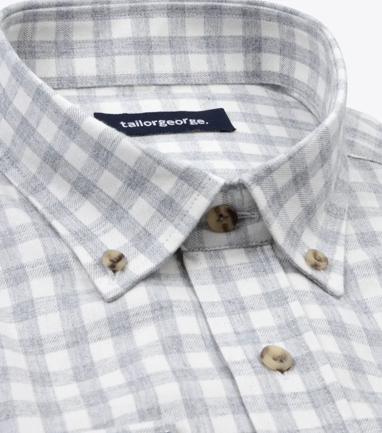 Easy-iron plain white poplin shirt