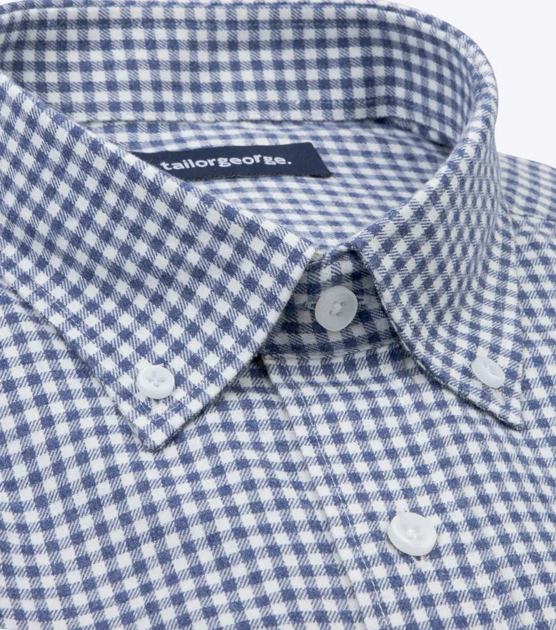 Easy-iron plain white poplin shirt