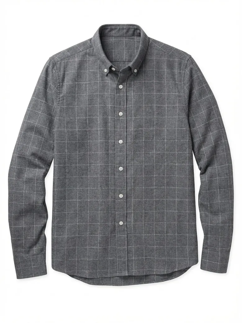 Easy-iron plain white poplin shirt
