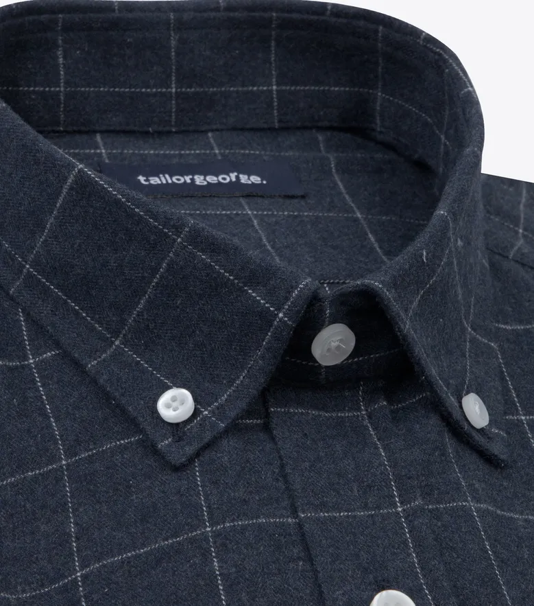 Easy-iron plain white poplin shirt