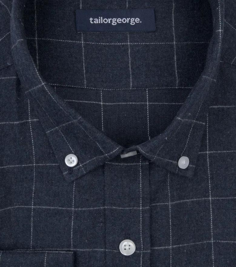 Easy-iron plain white poplin shirt
