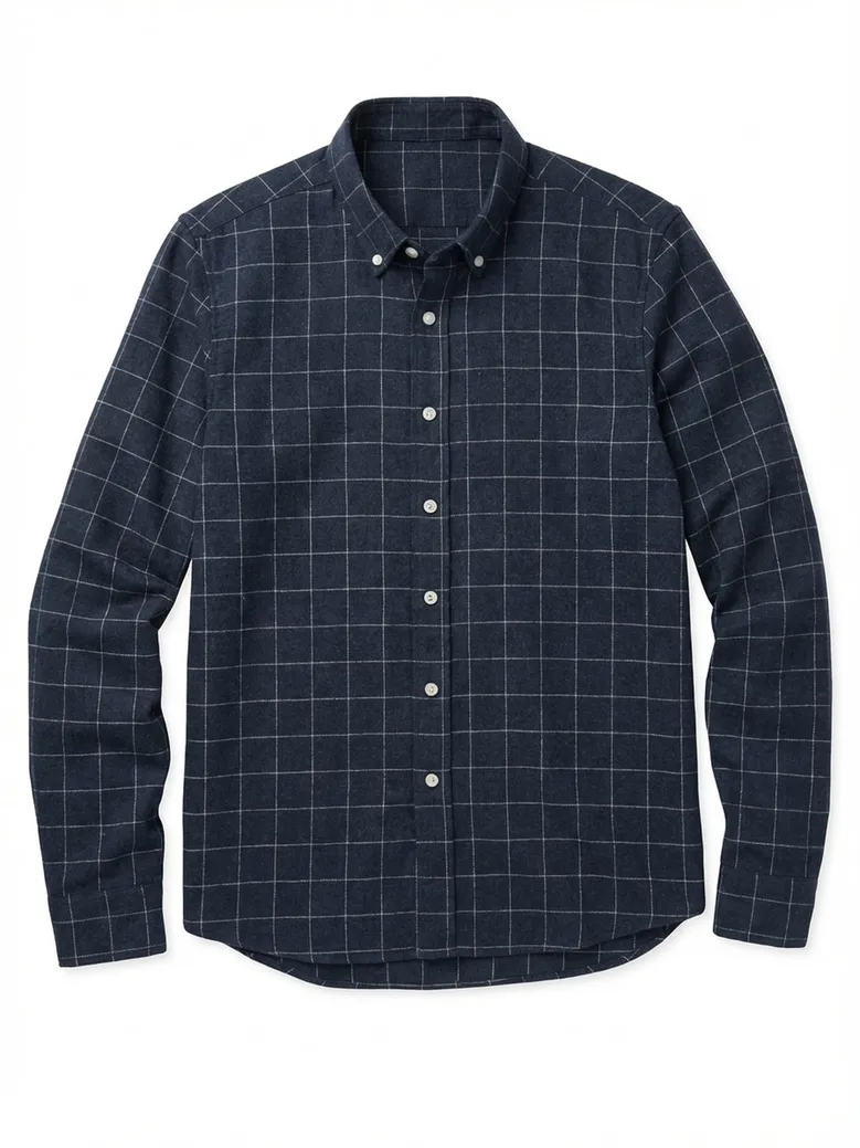 Easy-iron plain white poplin shirt