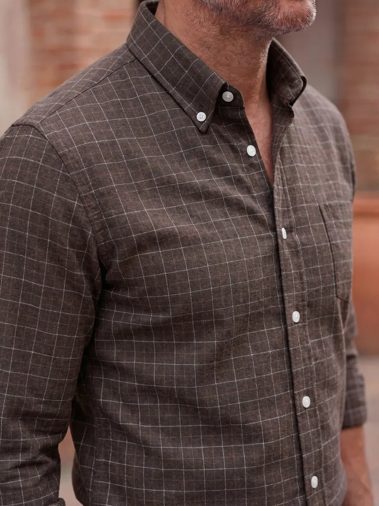 Easy-iron plain white poplin shirt