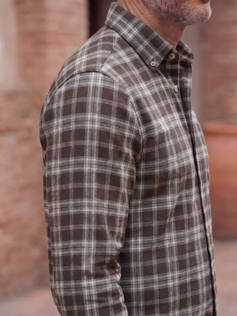 Easy-iron plain white poplin shirt