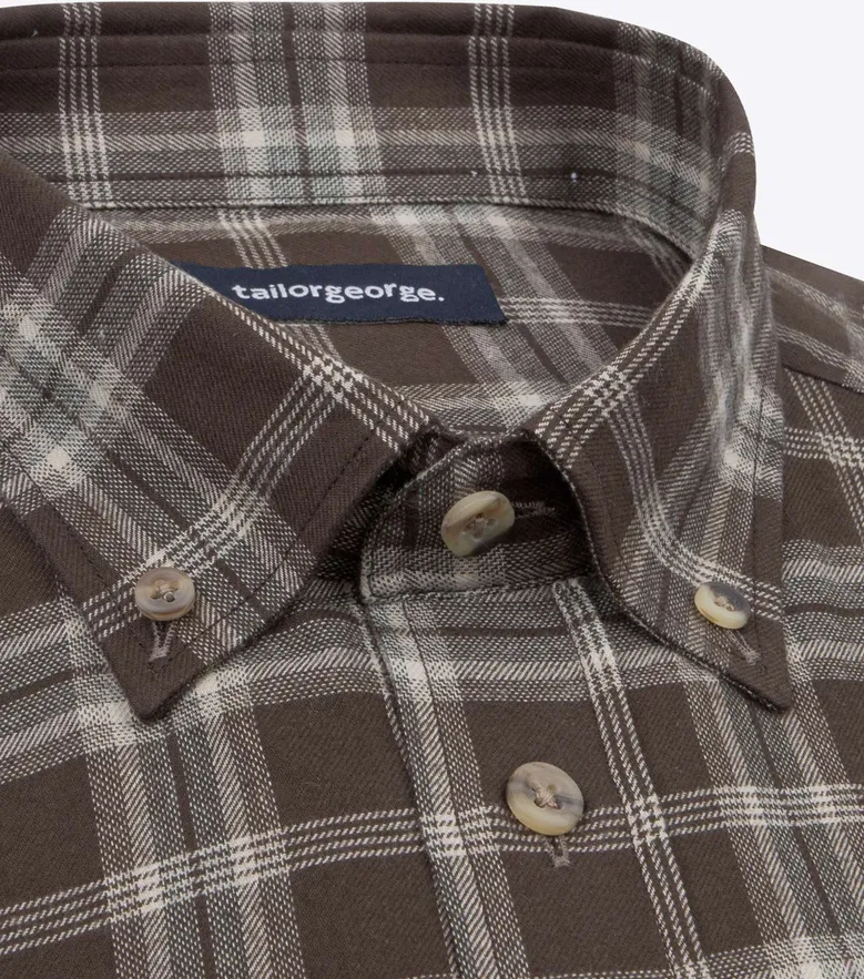 Easy-iron plain white poplin shirt