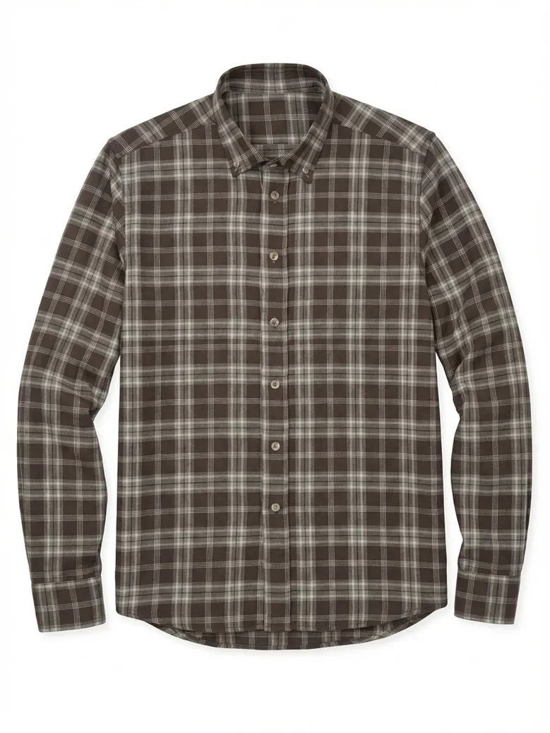 Easy-iron plain white poplin shirt