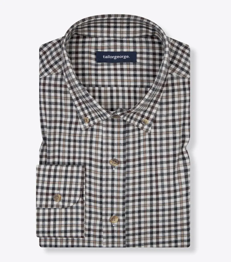 Easy-iron plain white poplin shirt
