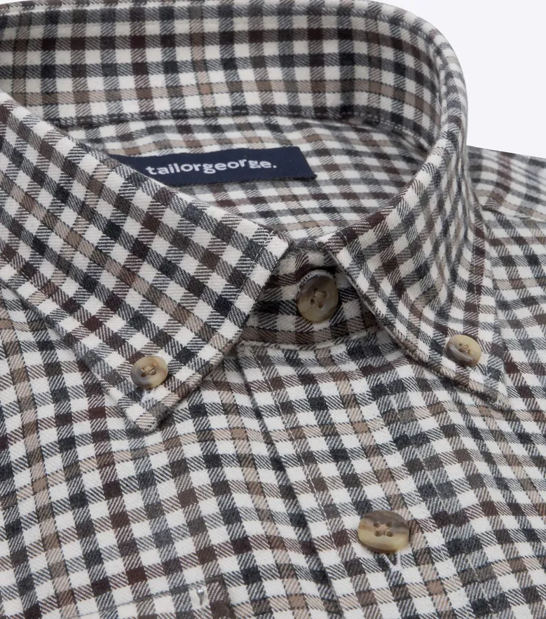 Easy-iron plain white poplin shirt