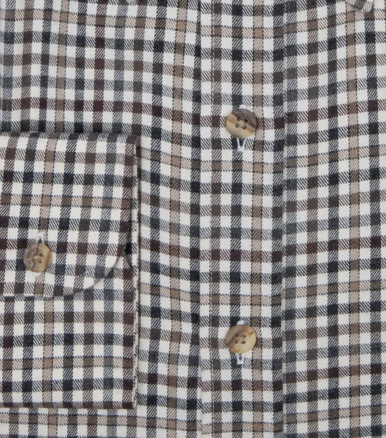 Easy-iron plain white poplin shirt