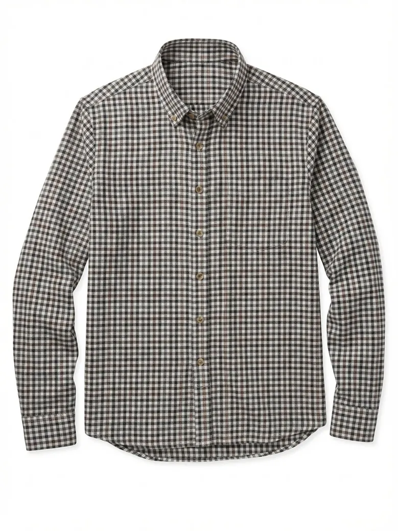 Easy-iron plain white poplin shirt