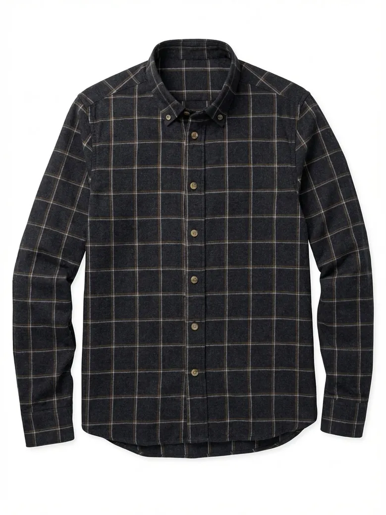 Easy-iron plain white poplin shirt