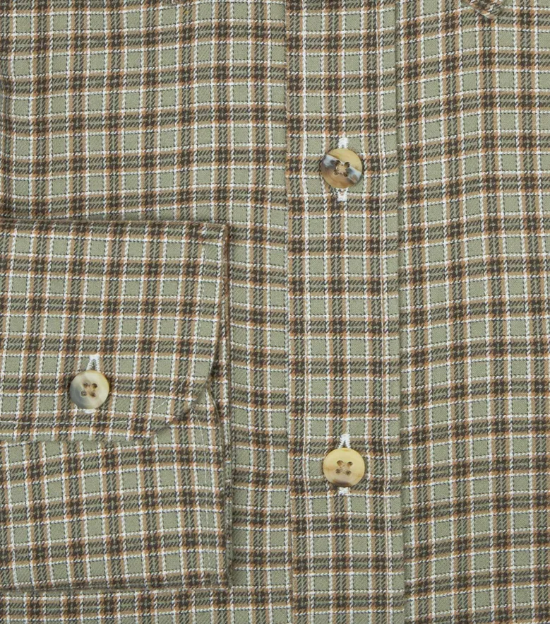 Easy-iron plain white poplin shirt
