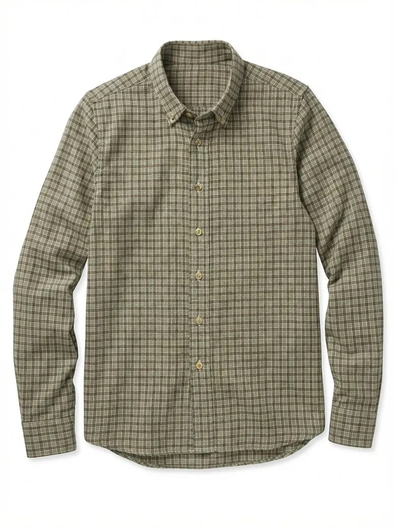 Easy-iron plain white poplin shirt