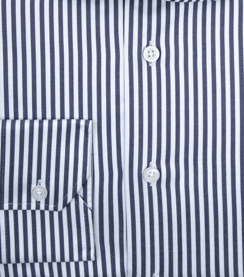 Easy-iron plain white poplin shirt