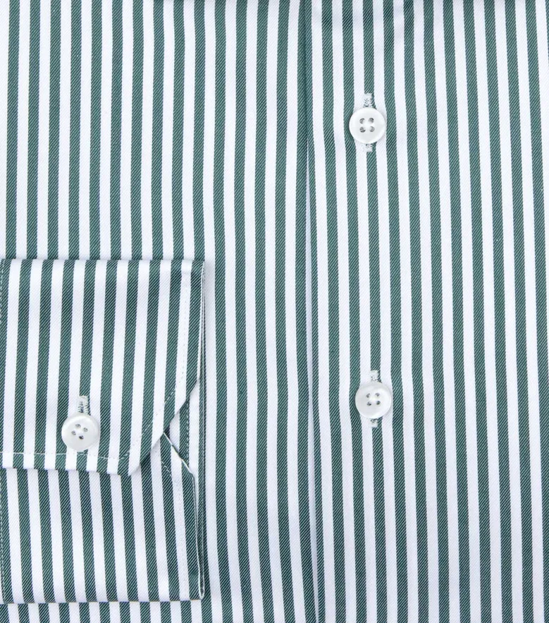 Easy-iron plain white poplin shirt