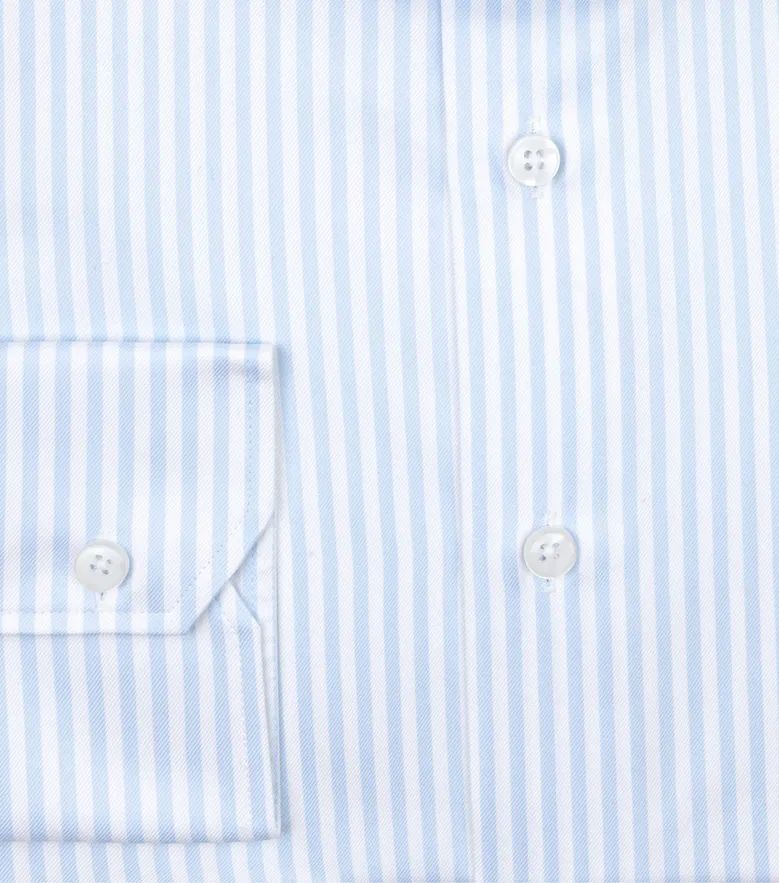 Easy-iron plain white poplin shirt
