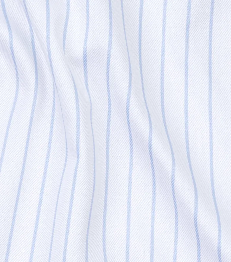 Easy-iron plain white poplin shirt