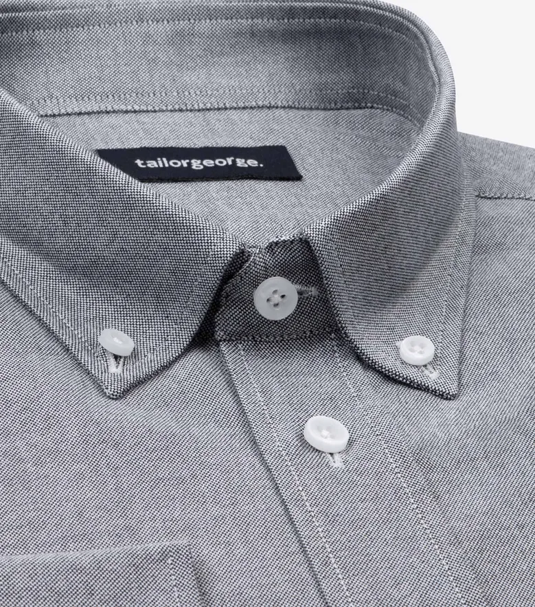 Easy-iron plain white poplin shirt