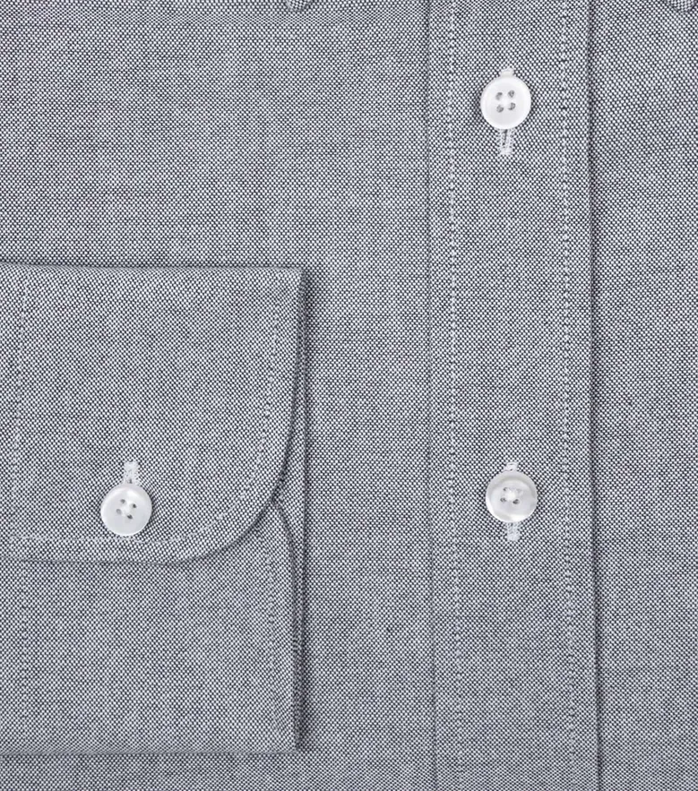 Easy-iron plain white poplin shirt