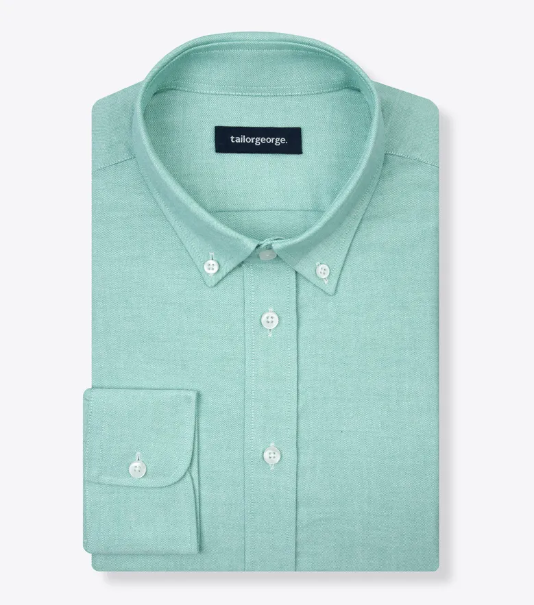 Easy-iron plain white poplin shirt