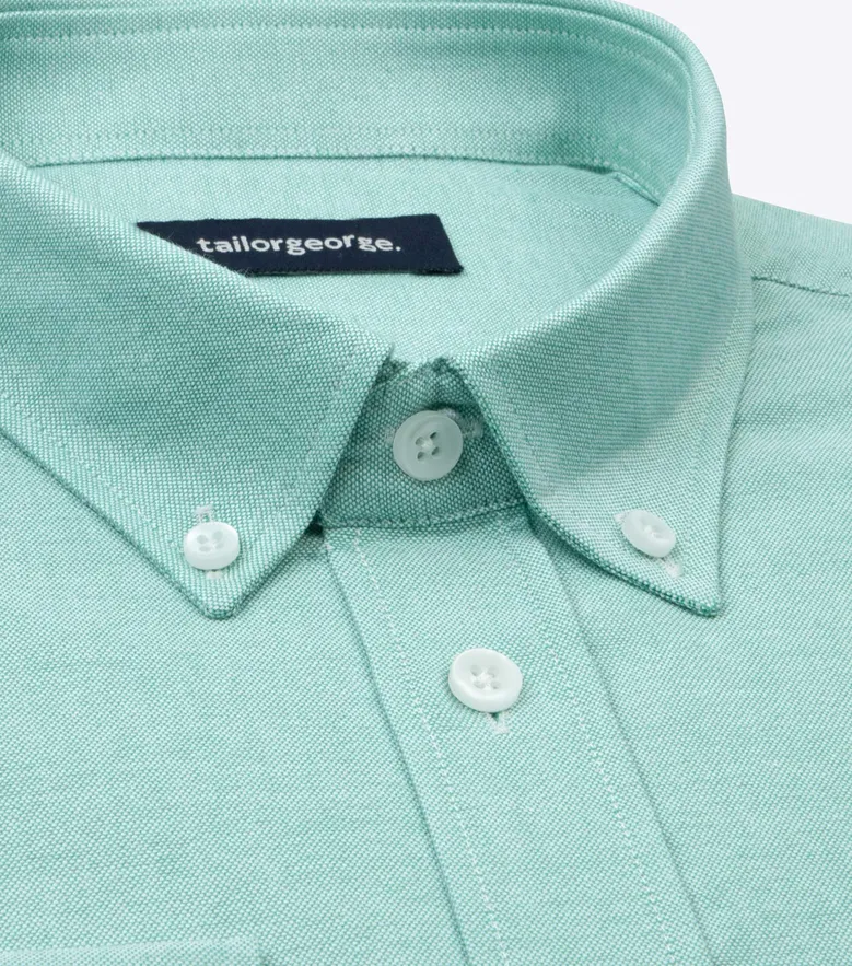 Easy-iron plain white poplin shirt
