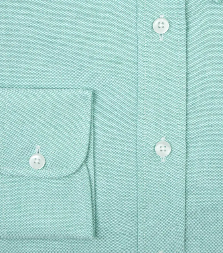 Easy-iron plain white poplin shirt