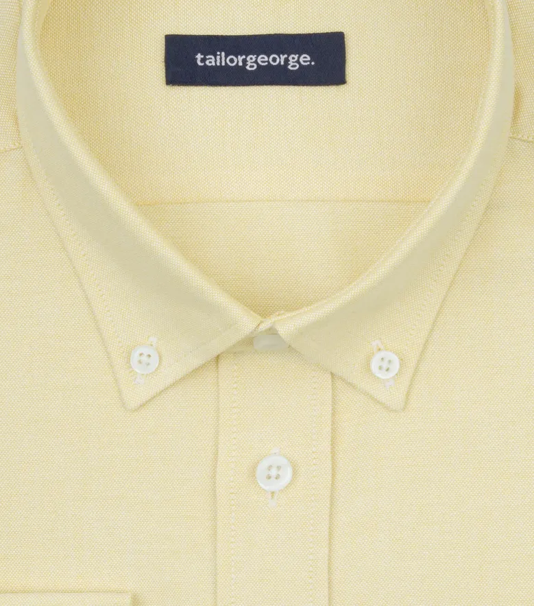 Easy-iron plain white poplin shirt