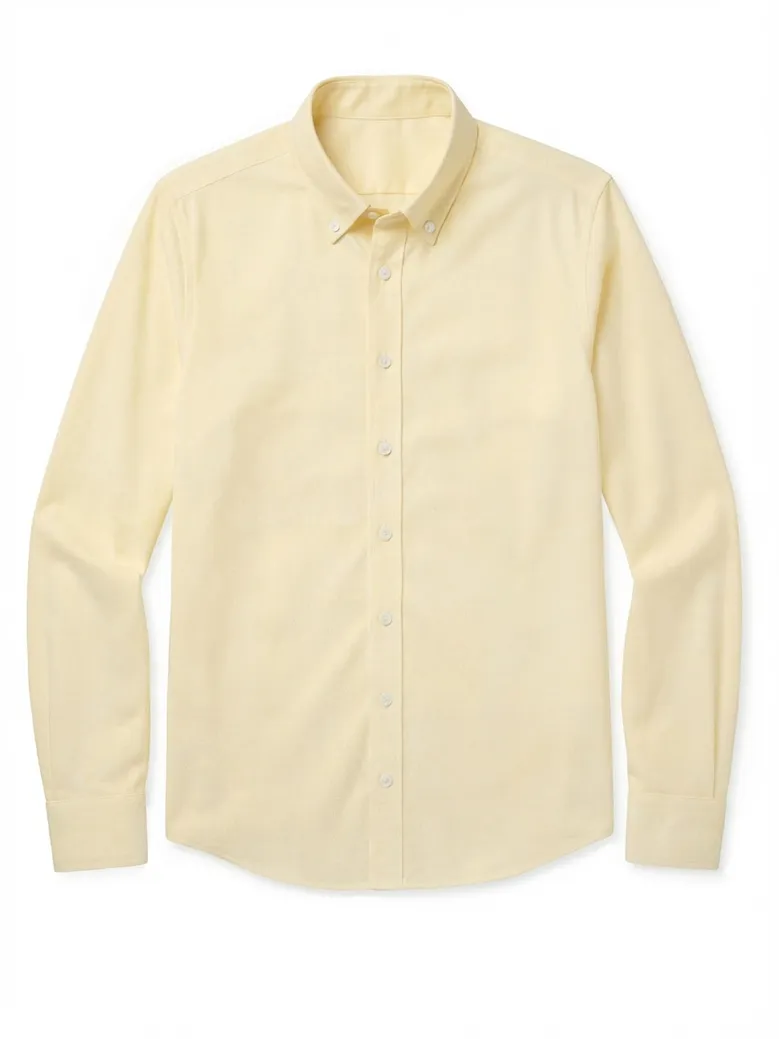 Easy-iron plain white poplin shirt