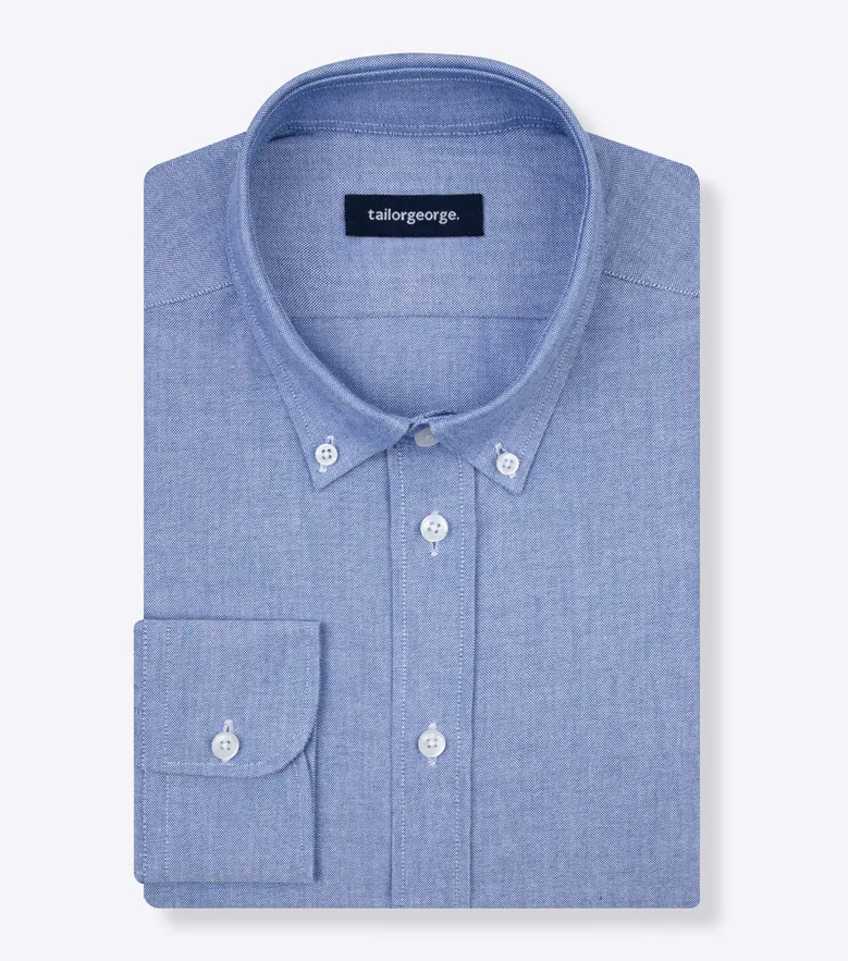 Easy-iron plain white poplin shirt